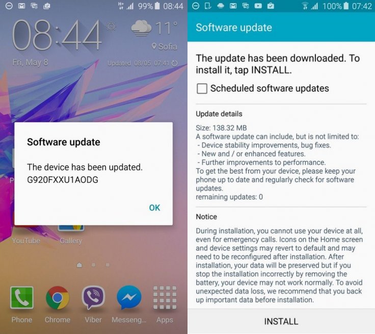Samsung updates the firmware of Galaxy S6 1